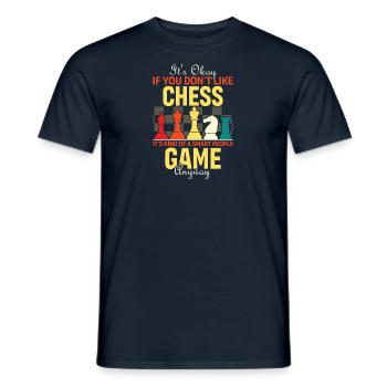 Schachspieler Schach Spruch Schachspiel - Männer T-Shirt - Navy - Vorne - AI Model Male 178 light (178cm)