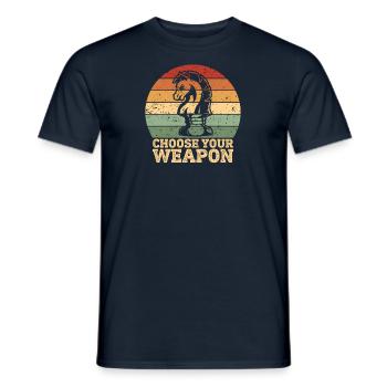 Schachspieler Schach Spruch Schachspiel - Männer T-Shirt - Navy - Vorne - AI Model Male 178 light (178cm)