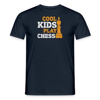 Chess Kids - Men's T-Shirt - navy - Front - AI Model Male 178 light (178cm)