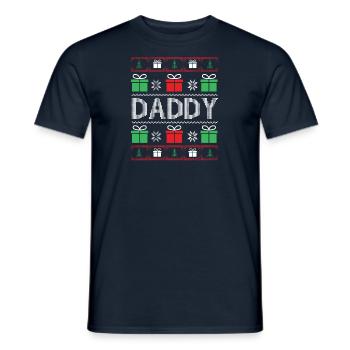 Weihnachten Papa Geschenk Partnerlook - Männer T-Shirt - Navy - Vorne - AI Model Male 178 light (178cm)