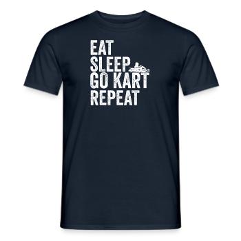 Racing Gokart Go-Karts Racer Kart Kart Driver - T-shirt homme - marine - Devant - AI Model Male 178 light (178cm)