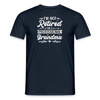 Oma Rentnerin Omi Enkelsohn Enkeltochter Großmama - Männer T-Shirt - Navy - Vorne - AI Model Male 178 light (178cm)