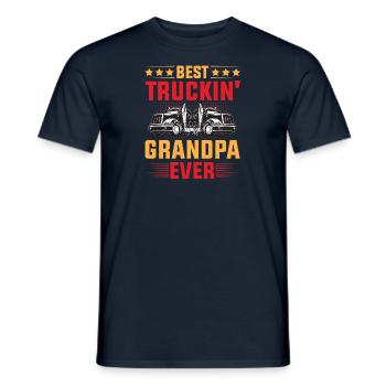 Fernfahrer Kraftfahrer Opa - LKW-Fahrer Rentner - Männer T-Shirt - Navy - Vorne - AI Model Male 178 light (178cm)
