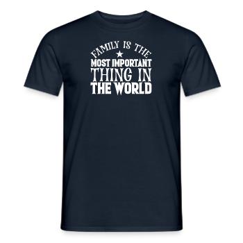 Familienmensch Opa Oma Familienfeier Enkel Kinder - Männer T-Shirt - Navy - Vorne - AI Model Male 178 light (178cm)