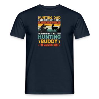 Hunter Papa Son Père Chasse Chasse - T-shirt homme - marine - Devant - AI Model Male 178 light (178cm)