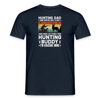 Hunter Papa Son Père Chasse Chasse - T-shirt homme - marine - Devant - AI Model Male 178 light (178cm)