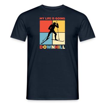 Skispringer Skispringen Wintersport Extremsport - Männer T-Shirt - Navy - Vorne - AI Model Male 178 light (178cm)