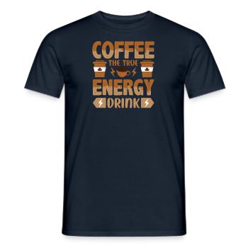 Kaffee Sarkasmus Freunde Glück Freude Cappuccino - Männer T-Shirt - Navy - Vorne - AI Model Male 178 light (178cm)