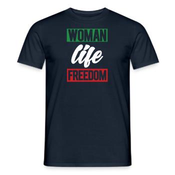 Frauen Leben Freiheit Iranisch Mahsa Amini Iran - Männer T-Shirt - Navy - Vorne - AI Model Male 178 light (178cm)