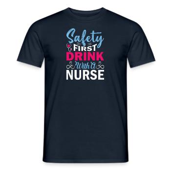 Arzthelferin Krankenpflegerin Arztpraxis Nadel - Männer T-Shirt - Navy - Vorne - AI Model Male 178 light (178cm)