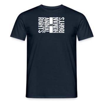 Animal welfare Nature conservation Respect animal rights - Men's T-Shirt - navy - Front - AI Model Male 178 light (178cm)