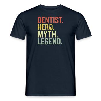 Zahnarzthelferin Zahnarzt Zahn - Männer T-Shirt - Navy - Vorne - AI Model Male 178 light (178cm)