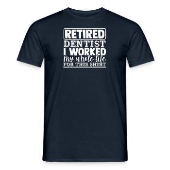 Zahnarzthelferin Zahnarzt Zahn Rente Pension - Männer T-Shirt - Navy - Vorne - AI Model Male 178 light (178cm)