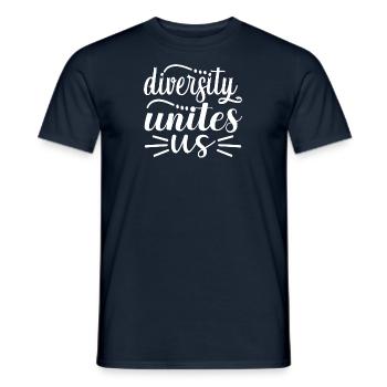 androgynous bisexual gender gay trans binary - Men's T-Shirt - navy - Front - AI Model Male 178 light (178cm)