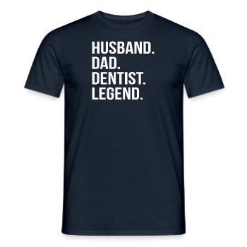 Zahnarzt Ehemann Vater Papa Legende Medizin - Männer T-Shirt - Navy - Vorne - AI Model Male 178 light (178cm)