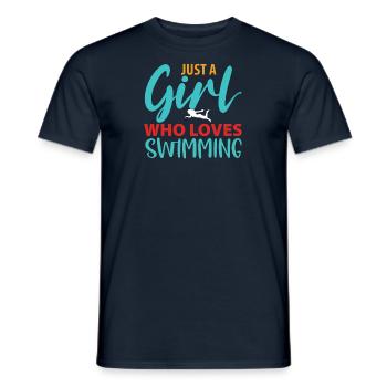 Swimmer Swimming Pool Swimming Sport Swimming - Men's T-Shirt - navy - Front - AI Model Male 178 light (178cm)
