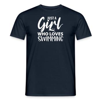 Swimmer Swimming Pool Swimming Sport Swimming - Men's T-Shirt - navy - Front - AI Model Male 178 light (178cm)