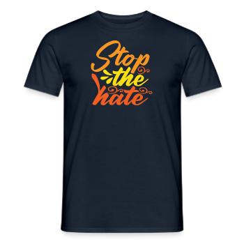 Nationalité Homme Contre le racisme Droits de l’homme - T-shirt homme - marine - Devant - AI Model Male 178 light (178cm)