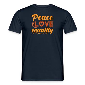 Paix Paix Amour Paix Monde - T-shirt homme - marine - Devant - AI Model Male 178 light (178cm)