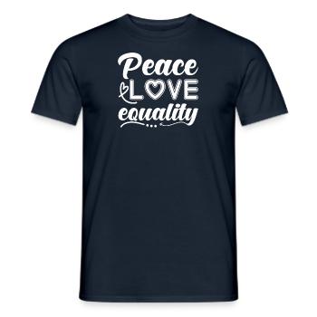 Paix Paix Amour Paix Mondiale Paix - T-shirt homme - marine - Devant - AI Model Male 178 light (178cm)