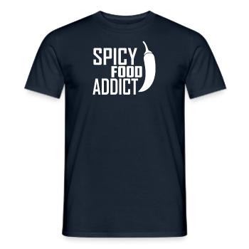 Spicy food spices chilli pepper spicy food - Men's T-Shirt - navy - Front - AI Model Male 178 light (178cm)