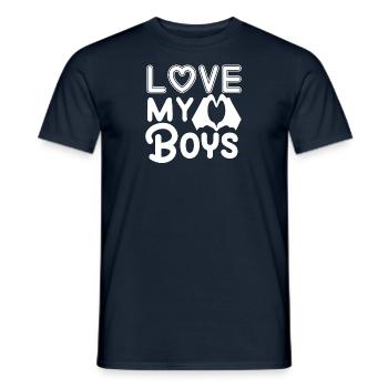 Maman de deux garçons Fête des mères - T-shirt homme - marine - Devant - AI Model Male 178 light (178cm)