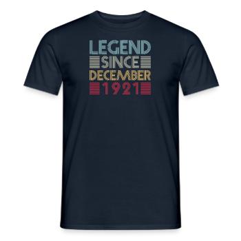 Legends birthday December 1921 born gift - Men's T-Shirt - navy - Front - AI Model Male 178 light (178cm)