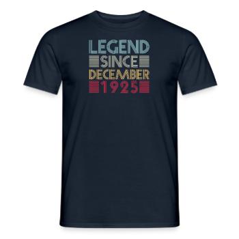 Legends birthday December 1925 born gift - Men's T-Shirt - navy - Front - AI Model Male 178 light (178cm)