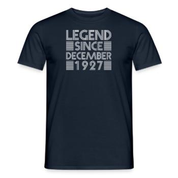 Legends birthday December 1927 born gift - Men's T-Shirt - navy - Front - AI Model Male 178 light (178cm)
