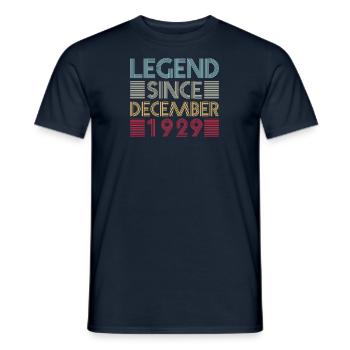 Legends birthday December 1929 born gift - Men's T-Shirt - navy - Front - AI Model Male 178 light (178cm)