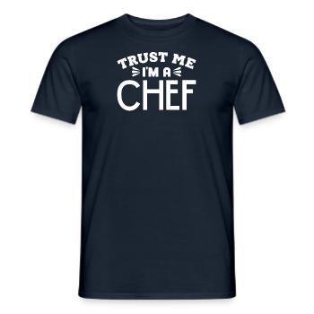 Chef Profession Gastronomie Cuisine Chapeau de Chef - T-shirt homme - marine - Devant - AI Model Male 178 light (178cm)