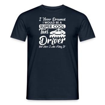 Super-héros Chauffeur de taxi Travail Taxis Profession - T-shirt homme - marine - Devant - AI Model Male 178 light (178cm)