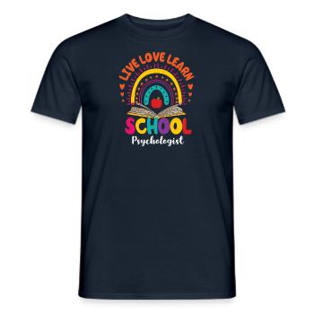 School Psychologist Gift School Psychology Therapy - Men's T-Shirt - navy - Front - AI Model Male 178 light (178cm)
