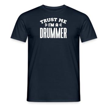 Batteur Batterie Musiciens - T-shirt homme - marine - Devant - AI Model Male 178 light (178cm)