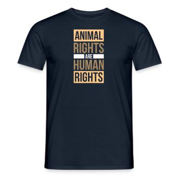 Bien-être animal Conservation de la nature Respecter les droits des animaux - T-shirt homme - marine - Devant - AI Model Male 178 light (178cm)