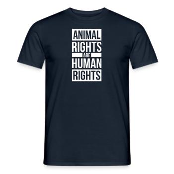 Animal welfare Nature conservation Respect animal rights - Men's T-Shirt - navy - Front - AI Model Male 178 light (178cm)