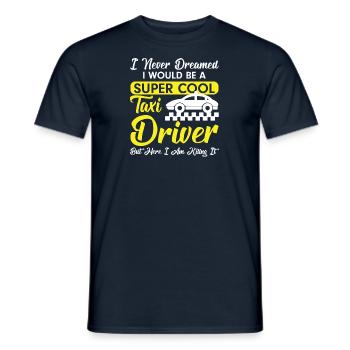 Super-héros Chauffeur de taxi Travail Taxis Profession - T-shirt homme - marine - Devant - AI Model Male 178 light (178cm)