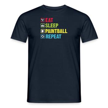 Paintball Cadeau Paintballer Paintball Player - T-shirt homme - marine - Devant - AI Model Male 178 light (178cm)