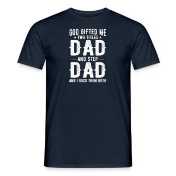Stepfather Father Stepdad Papa Father's Day Gift - Men's T-Shirt - navy - Front - AI Model Male 178 light (178cm)