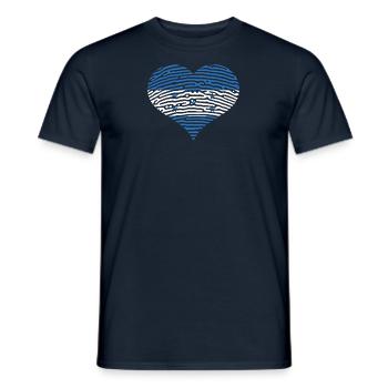 Honduras Landesflagge Honduras Republik Herz - Männer T-Shirt - Navy - Vorne - AI Model Male 178 light (178cm)