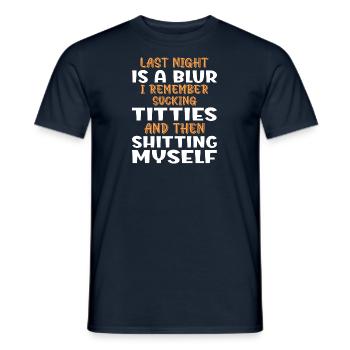 Newborn Baby Child Birth Food Milk - Men's T-Shirt - navy - Front - AI Model Male 178 light (178cm)