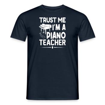 Pianist Piano Player Piano Piano Teacher - Men's T-Shirt - navy - Front - AI Model Male 178 light (178cm)