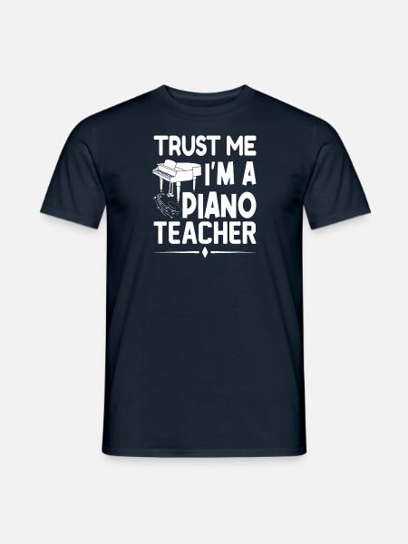 Pianist Klavierspieler Klavier Piano Lehrer - Männer T-Shirt - Navy