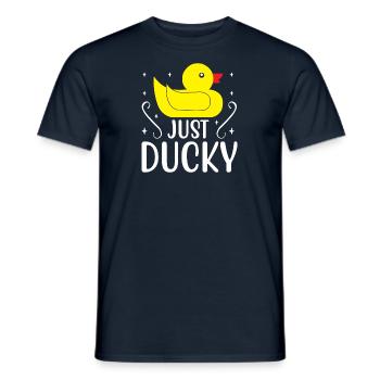 Duck family Rubber ducks Bathing duck Duck - Men's T-Shirt - navy - Front - AI Model Male 178 light (178cm)