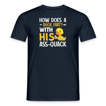 Duck family Rubber ducks Bathing duck Duck - Men's T-Shirt - navy - Front - AI Model Male 178 light (178cm)