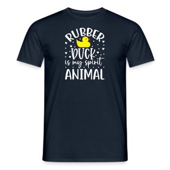Duck family Rubber ducks Bathing duck Duck - Men's T-Shirt - navy - Front - AI Model Male 178 light (178cm)