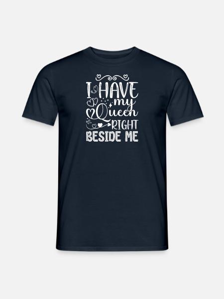 Frisch verheirartet Hochzeit Ehepaar Partnerlook - Männer T-Shirt - Navy