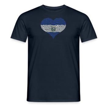 El Salvador Bitcoin Heart Country Holidays - Men's T-Shirt - navy - Front - AI Model Male 178 light (178cm)