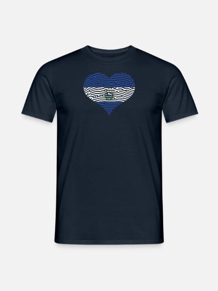El Salvador Bitcoin Herz Land Urlaub - Männer T-Shirt - Navy
