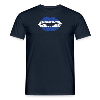 El Salvador Bitcoin Heart Country Holidays - Men's T-Shirt - navy - Front - AI Model Male 178 light (178cm)